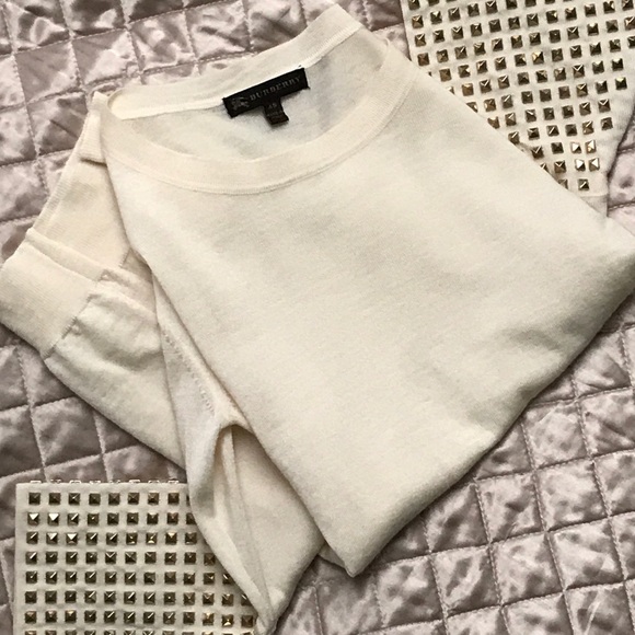 ♥️ BURBERRY SILK WOOL STUDDED BELL SLEEVE SWEATER - Picture 8 of 8